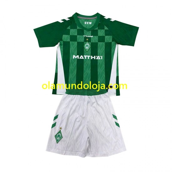 Camisola Werder Bremen Criança Equipamento Primeiro 2024-2025 Manga Curta